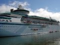 Cruise ship dropping life boats